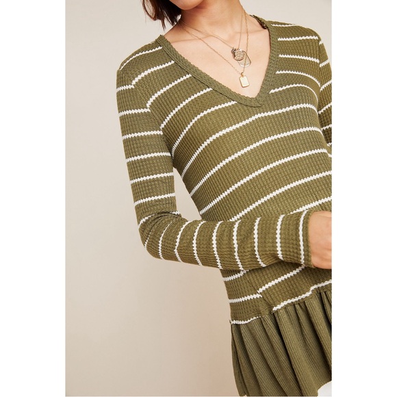 Anthropologie Tallie Peplum Top NWT Size XS - Picture 2 of 13